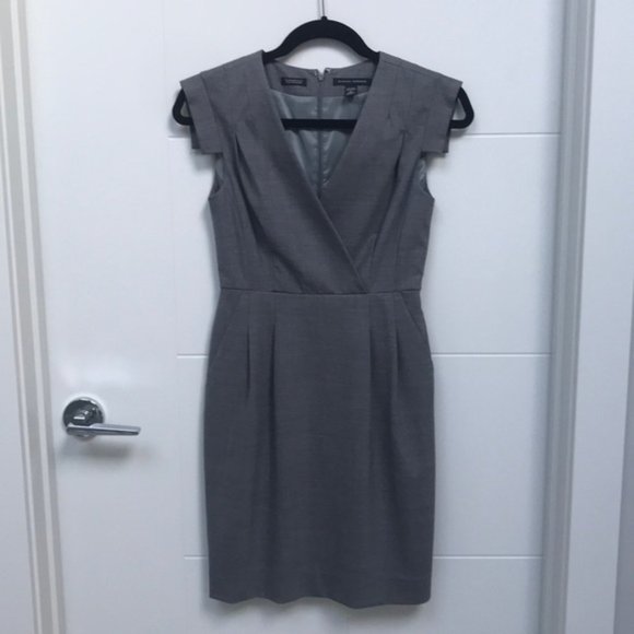 Banana Republic Grey Structured Carine Dress - Picture 1 of 6